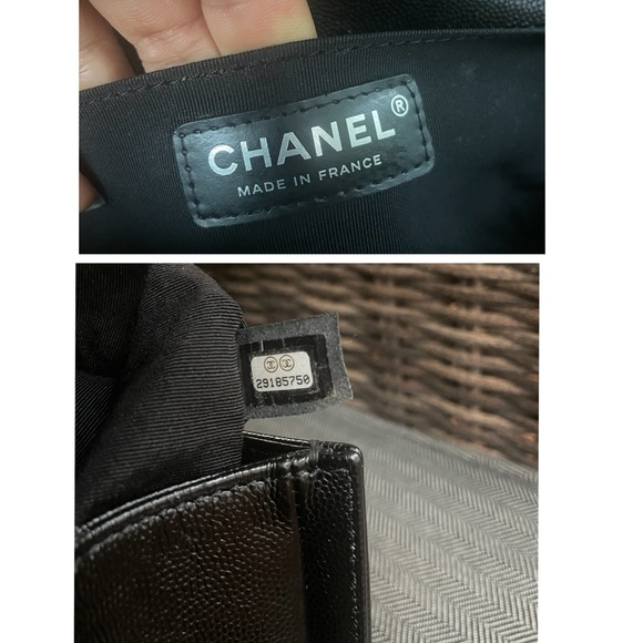 Chanel Boy Bag Black Caviar Silver Ruthenium Hardware  With Card - Picture 17 of 17